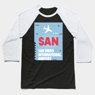 SAN SAN DIEGO airport 3 Baseball T-Shirt